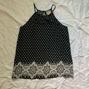 Black and White Patterned Top